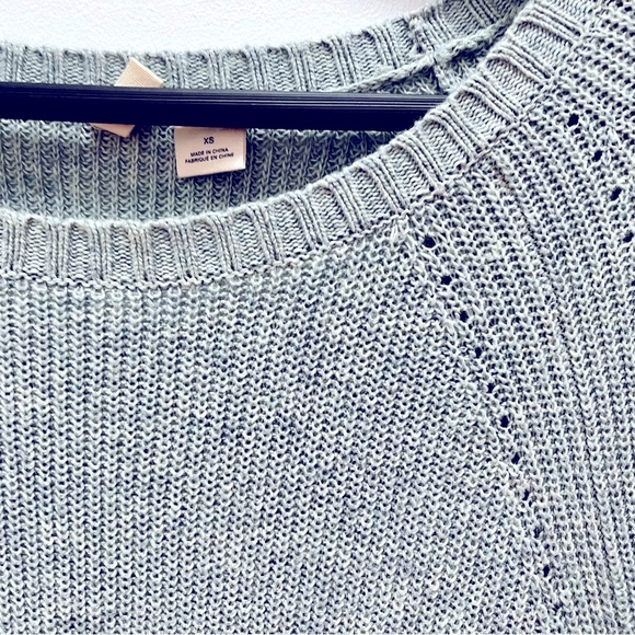 Anthropologie Moth Pasadena Mint Green Gray Tunic Sweater Size XS - Picture 7 of 10